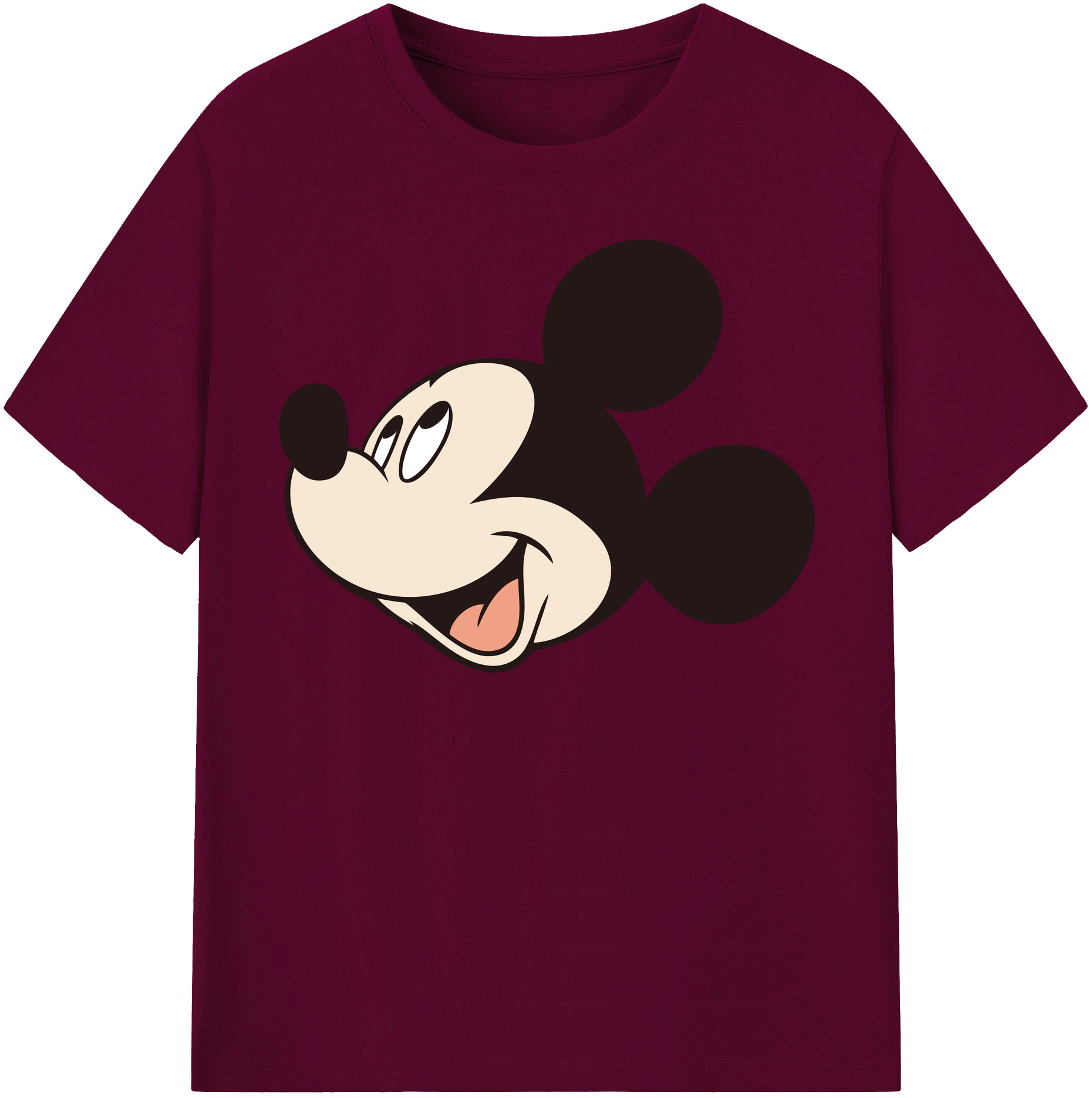 （画像用） ミッキーマウス Mickey Mouse レディースカジュアルプリントTシャツ（綿100％）